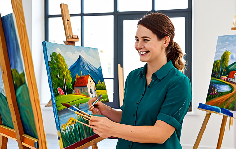 미술교육사 자격증 시험 후기 - Preparing for the Exam**

"A young woman, diligently studying art history textbooks and notes at a c...